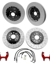 034 Motorsports Stage 2 Dynamic+ Braking Package for Audi 8V.5 RS3 2017-2022, Red 350mm Upgrade                                     - 034-301-0016-RED-DSO - Image 11