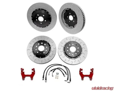 034 Motorsports Stage 2 Dynamic+ Braking Package for Audi 8V.5 RS3 2017-2022, Red 350mm Upgrade - 034-301-0016-RED-DSO