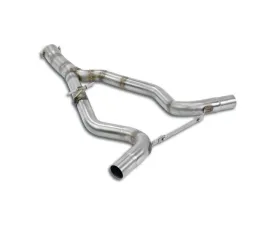 Supersprint Connecting Y-Pipe for 2021 Mercedes A238 E 450 Cabrio 4-Matic, T304 Stainless Steel