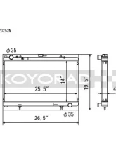 Koyo N-FLO (Dual Pass) Radiator Nissan 180SX | Silvia S13 SR20DET (MT) 1989-1994                                     - HH020252N - Image 2
