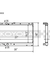 Koyo Radiator Mitsubishi Evolution 4 | 5 | 6 Turbo (MT) 1997-2000                                     - HH030939 - Image 3