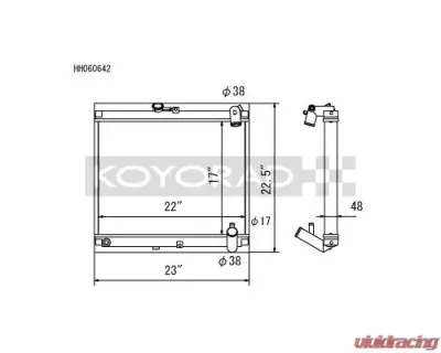 Koyo Radiator Mazda RX-7 FC NA / Turbo (MT) 1986-1988 - HH060642
