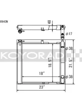 Koyo N-FLO Technology Radiator *OE Shroud Requires Trimming* Mazda RX-7 1.3L FC NA/Turbo (MT) 1989-1992                                     - HH060643N - Image 2
