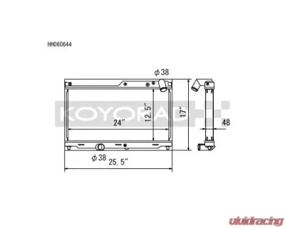 Koyo Radiator Mazda RX-7 1.3L Turbo 1993-1995 - HH060644