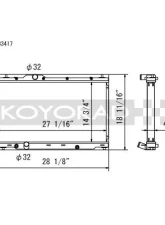 Koyo Radiator Honda Civic Type-R 2017                                     - HH083417 - Image 2