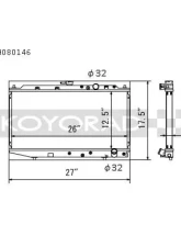 Koyo All-Aluminum Radiator Honda Civic | CRX EF Chassis w/B-Series (MT) 1988-1991                                     - KH080146 - Image 3