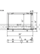 Koyo Radiator Lexus IS-F 5.0L (AT) 2008-2011                                     - HH012170 - Image 2