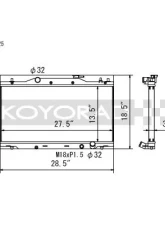 Koyo Radiator (Req. Non-OEM Rad. Cap) Acura RSX Base | Type-S (MT) 2002-2006                                     - V2425 - Image 2