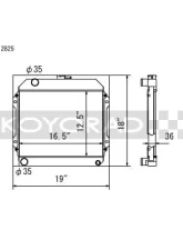 Koyo Radiator Toyota Corolla 1.6L TE27/TE28/TS21 Manual 1971-1974                                     - VH012825 - Image 2