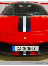 Carbonio License Plate Mount Ferrari 488 Pista 2019+                                     - LPMFEAPTSAR - Image 4