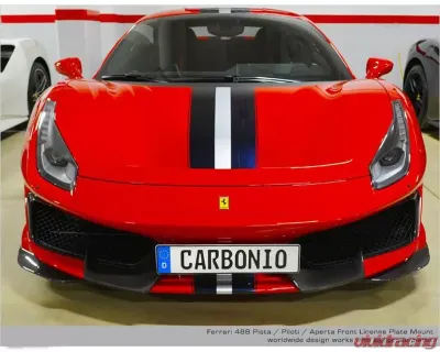 Carbonio License Plate Mount Ferrari 488 Pista 2019+ - LPMFEAPTSAR