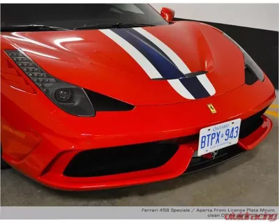 Carbonio License Plate Mount Ferrari F458 Speciale | Aperta 2013-2015 - LPMFEASPCR