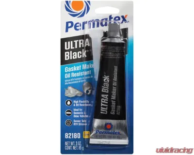 Permatex Ultra Black Hi-Temp RTV Silicone Gasket Maker 3.35 OZ - 82180