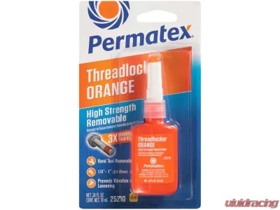 Permatex High Strength Removable Threadlocker Orange 10 ml - 25210
