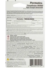 Permatex High Strength Removable Threadlocker Orange 10 ml                                     - 25210 - Image 2