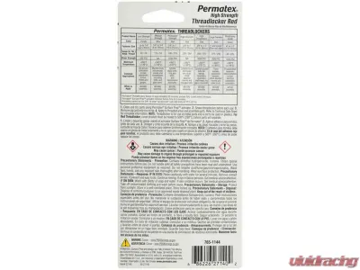Permatex High Strength Threadlocker Red 36 ml - 27140