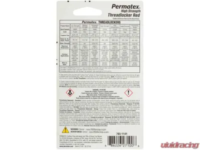 Permatex High Strength Threadlocker Red 6 ml - 27100