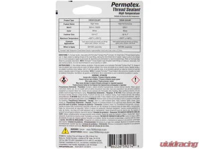 Permatex High Temperature Thread Sealant, 6 ml - 59214