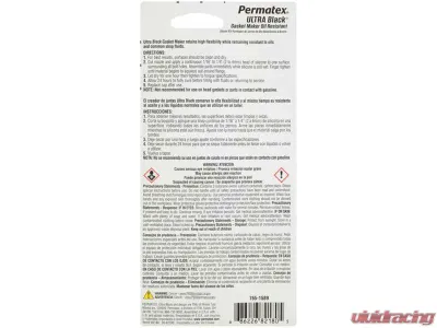Permatex Ultra Black Hi-Temp RTV Silicone Gasket Maker 3.35 OZ - 82180