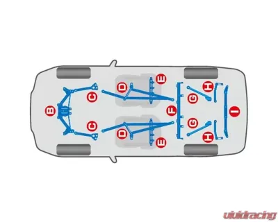 Cusco Power Brace Front Side (Connect Cross Member and Lower Control Arm) Subaru WRX 2015-2021 - 6A1 492 FS