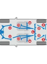 Cusco Power Brace Seat Rail Plus Set (Right & Left) Subaru WRX 2015-2021                                     - 6A1 492 SP - Image 4