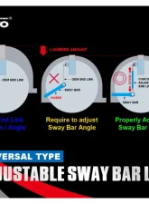 Cusco 265mm-295mm M12xP1.25 Front Sway Bar End Link Set Toyota | Scion | Subaru 2013+                                     - 00B 318 A26 - Image 3