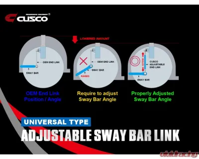Cusco 265mm-295mm M12xP1.25 Front Sway Bar End Link Set Toyota | Scion | Subaru 2013+ - 00B 318 A26