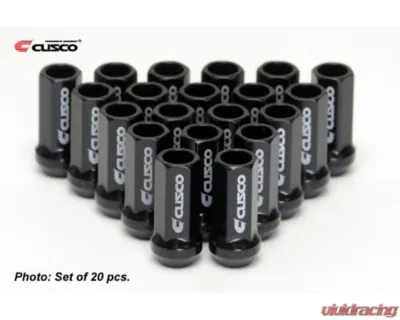 Cusco M12 x P1.5mm Black Universal Wheel Lug Nut Set - 20pcs - 00B 738 1520B