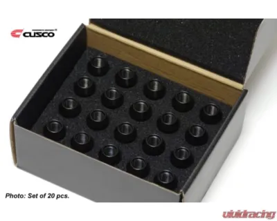 Cusco M12 x P1.5mm Black Universal Wheel Lug Nut Set - 20pcs - 00B 738 1520B
