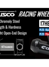 Cusco M12 x P1.5mm Black Universal Wheel Lug Nut Set - 20pcs                                     - 00B 738 1520B - Image 4