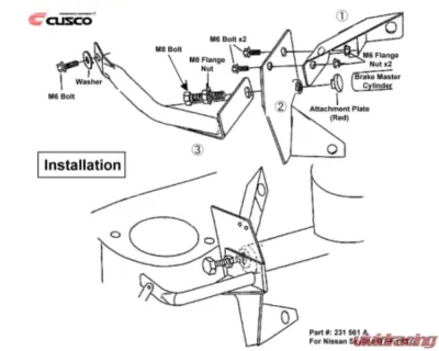 Cusco Brake Cylinder Stopper Nissan Skyline GT-R R32 1989-1994 - 231 561 A