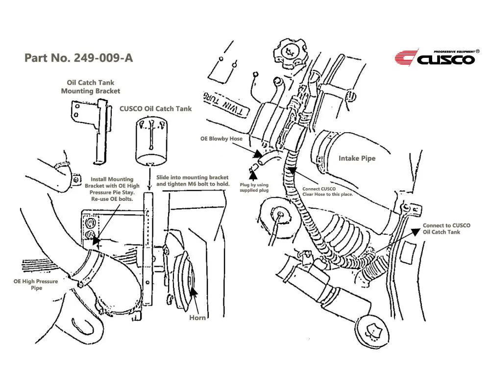 Cusco Oil Catch Can Nissan 300ZX Z32 Turbo 1990-1996 for 1990-1996