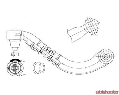 Cusco Adjustable Rear Upper Control Arms Honda Odyssey 1994-1998 - 372 474 L