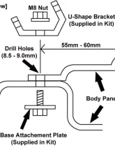 Cusco Type-OS Rear Add-On V-Brace Subaru Impreza GC8 | GDA | GDF 1993-2007                                     - 660 544 A - Image 4