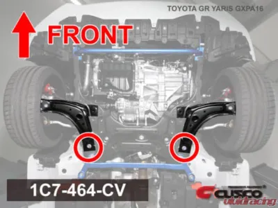 Cusco Set of 2 Front Lower Arm Rear Bushes Pillowball Bushing Toyota GR Corolla 2023+ - 1C7-464-CV
