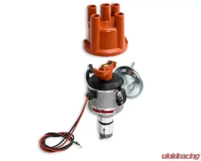 PerTronix D186504 Flame-Thrower Electronic Distributor Cast VW Type 1 Engine Plug and Play with Ignitor Vacuum Advanc - D186504
