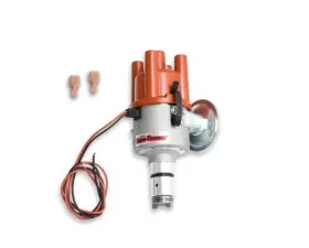 PerTronix D186504 Flame-Thrower Electronic Distributor Cast VW Type 1 Engine Plug and Play with Ignitor Vacuum Advanc