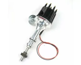 PerTronix D7132710 Flame-Thrower Electronic Distributor Billet with Ignitor III Vacuum Advance Black Male Cap Ford 351C