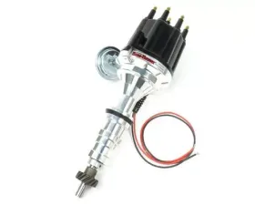 PerTronix D7133710 Flame-Thrower Electronic Distributor Billet with Ignitor III Vacuum Advance Black Male Cap Ford FE 352-428