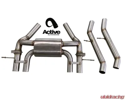 Active Autowerke Exhaust Valved Rear 100mm w/ Brush Tips BMW G80/G82 | M3/M4 2021+ - 11-086