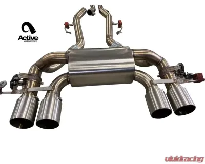Active Autowerke Exhaust Valved Rear 100mm w/ Brush Tips BMW G80/G82 | M3/M4 2021+ - 11-086