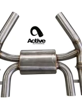 Active Autowerke Exhaust Valved Rear 100mm w/ Black Tips BMW G80/G82 | M3/M4 2021+                                     - 11-086B - Image 2