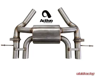 Active Autowerke Exhaust Valved Rear 100mm w/ Black Tips BMW G80/G82 | M3/M4 2021+ - 11-086B