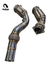 Active Autowerke Downpipes with GESI G Sport Cats BMW F80 M3 | M4 2014-2018                                     - 11-080 - Image 2