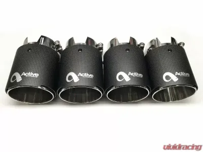 Active Autowerke Rear Exhaust Tips Matte Carbon BMW F87 M2 2015-2020 - 11-043C