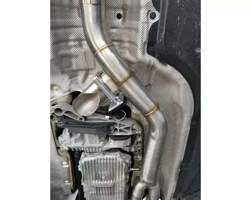 Active Autowerke Race exhaust GOLIATH w/ DUMP - Carbon Over Brushed Tips BMW M3 G80 | M4 G82 2021-2024 - 11-116CD