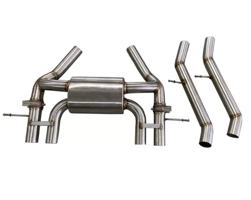 Active Autowerke Valved Rear Axle-back Exhaust w/ Carbon Over Black Chrome Tips BMW G87  M2 2023-2024 - 11-119CB