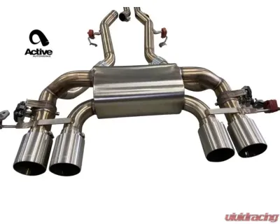 Active Autowerke Valved Rear Axle-back Exhaust with Black Tips for BMW G87 M2 2023-2024 - 11-119B