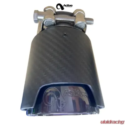 Active Autowerkes Carbon Fiber Over Black Chrome Rear Exhaust Tips BMW F8X M2 | M3 | M4 2015+ - 11-044CB