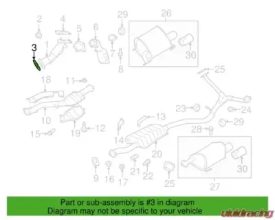 Subaru OEM Exhaust Pipe To Manifold Gasket Subaru 2001-2021 - 44022AA170